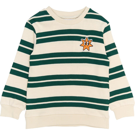 THE NEW Siblings Deep Teal Striped Robbie Stickad Sweatshirt