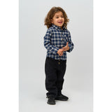 THE NEW Siblings Navy Blazer Check Riggs L_S Flannel Skjorta