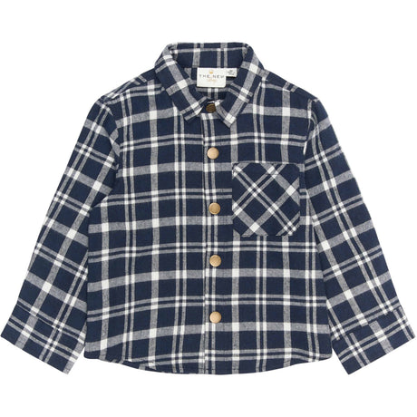 THE NEW Siblings Navy Blazer Check Riggs L_S Flannel Skjorta