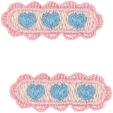 Konges Sløjd Buttercream 2 Pack Heart Embroidery Hårklämma