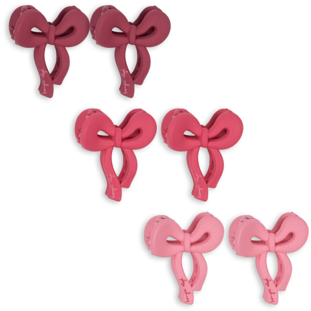 Konges Sløjd Pink Mix 6 Pack Mini Rosett Hårklämma