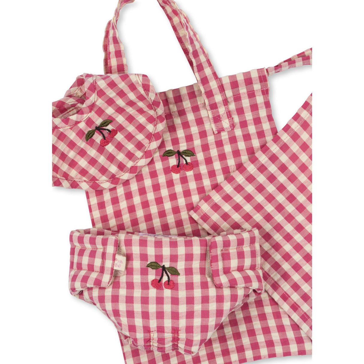 Konges Sløjd Bubblegum Check Docka Nursery Set