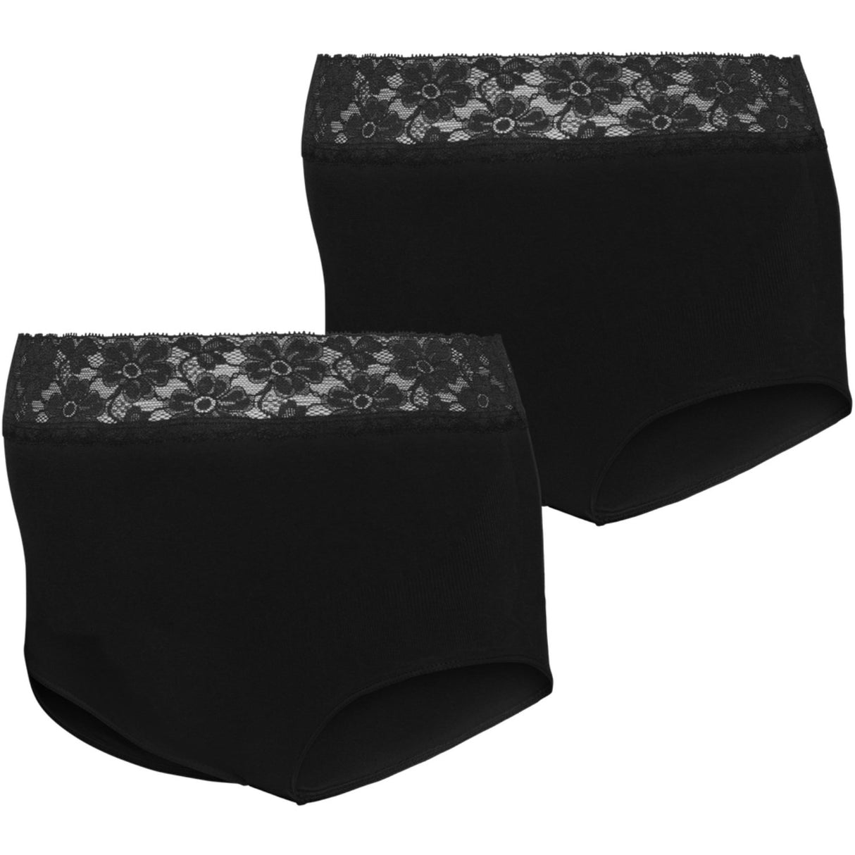 Mama;licious Black Mlheal Hw Lace Trosor 2-P Noos