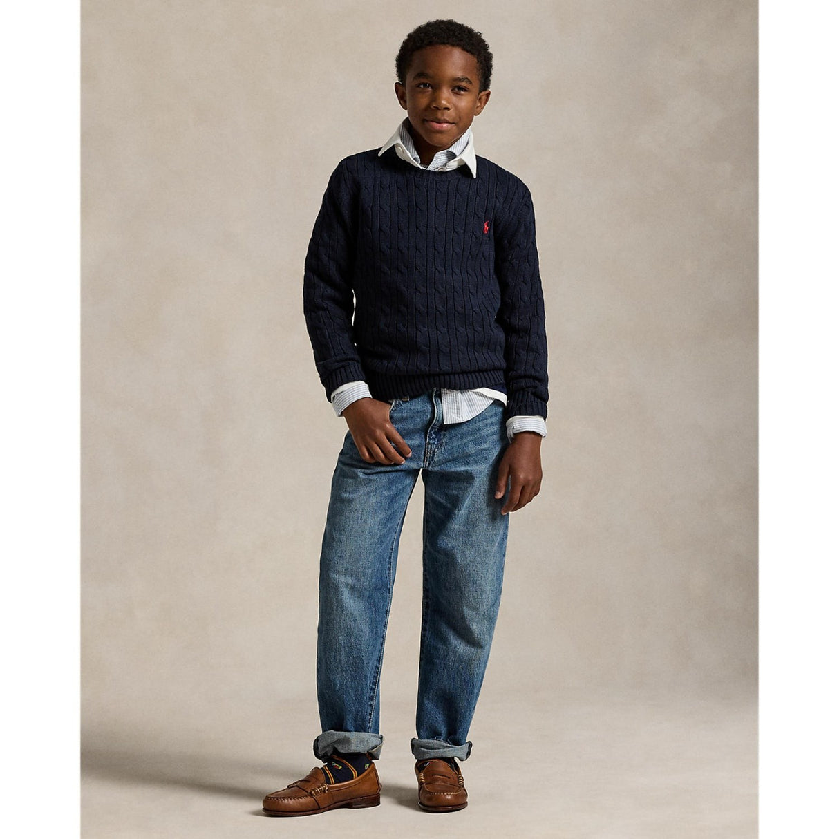 Polo Ralph Lauren Boy Pullover Rl Navy