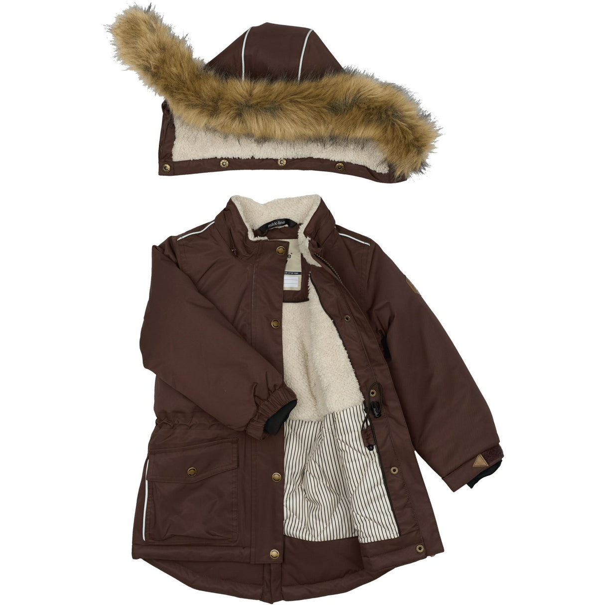 Mikk-Line French Roast Twill Nylon Girl Parca