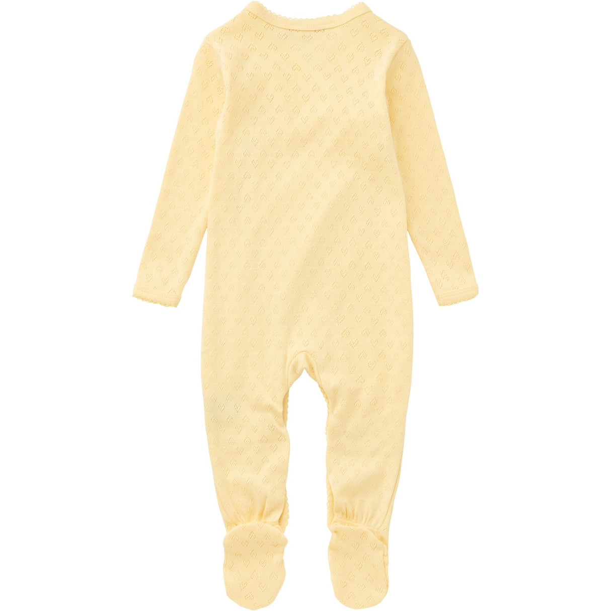 COPENHAGEN COLORS Pale Yellow Pointelle Cross-Over Full Body