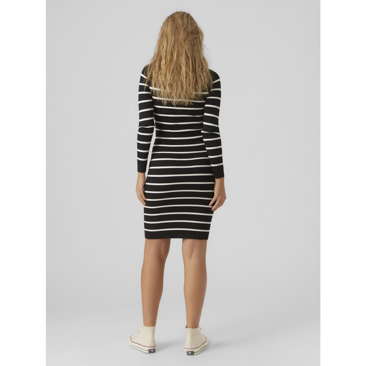 Mama;licious Black Snow White Mlnewsiv June Ls Uk Stickad Klänning 2F A Noos