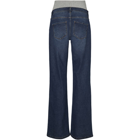 Mama;licious Dark Medium Blue Denim Mledina Flared Db Jeans Noos