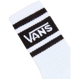 VANS White/Black Drop V Logo Crew Strumpor