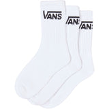 VANS White Classic Crew Strumpor 3-Pack