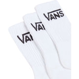 VANS White Classic Crew Strumpor 3-Pack
