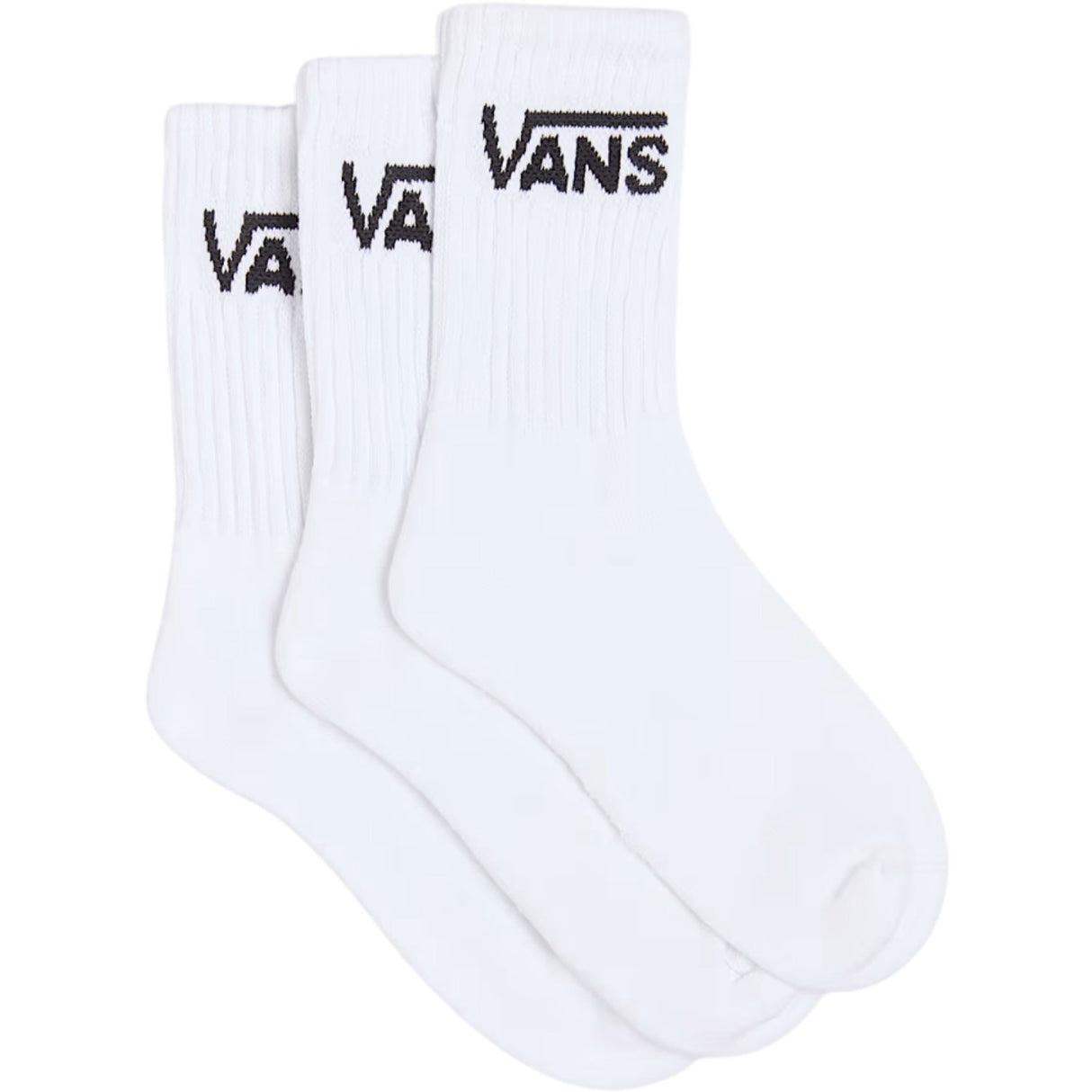 VANS White Classic Crew Strumpor 3-Pack