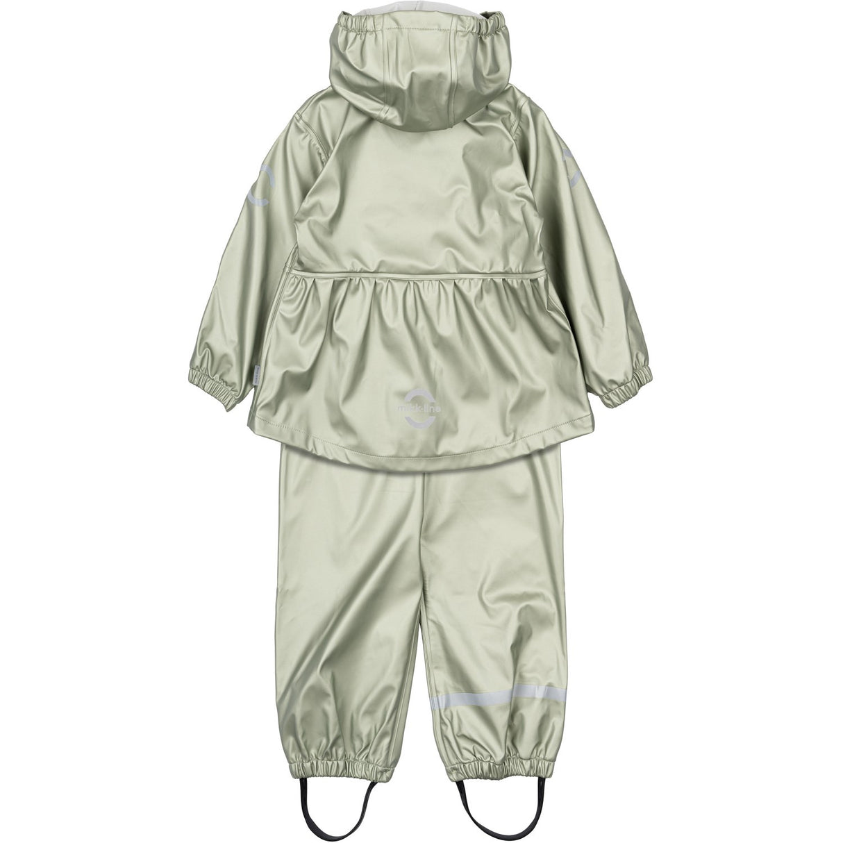 Mikk-Line Green Bay PU Metallic Rain With Suspenders/104