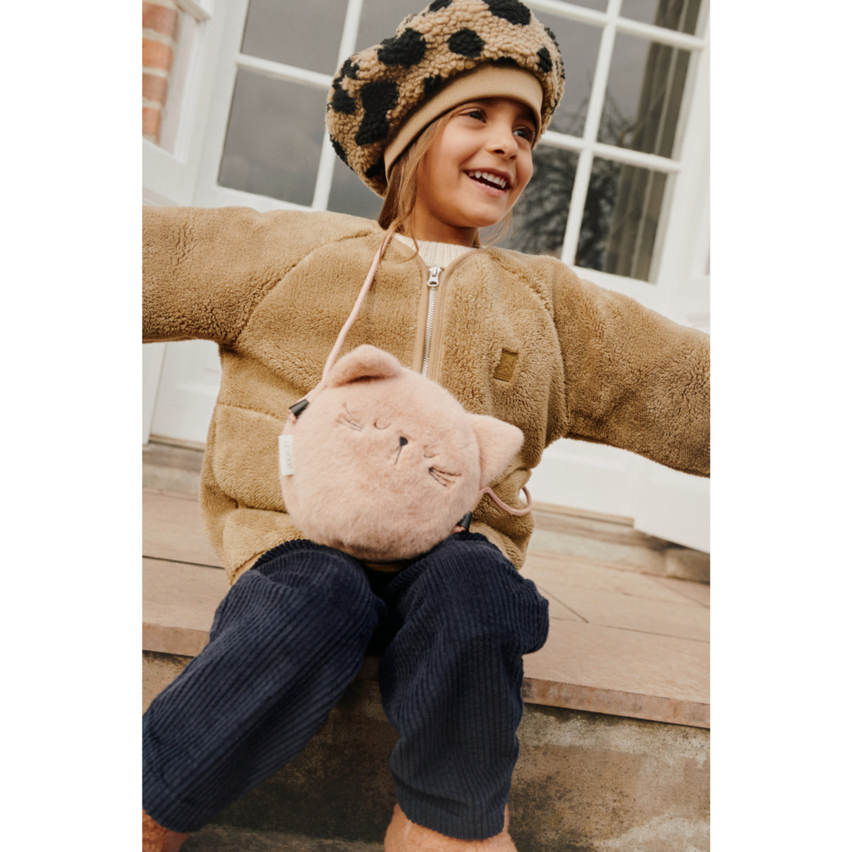 LIEWOOD Mega Leo / Oat Mix Poplar Pile Beret Mössa