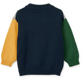 LIEWOOD Panda / Mist / Classic Navy Multi Mix Orlane Embroidery Stickad Jumper