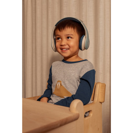 LIEWOOD Walrus / Grey Melange / Classic Navy Apia Placement Longsleeve T-Shirt