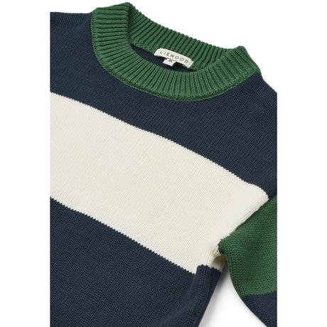 LIEWOOD Classic Navy Multi Mix Orlane Stripe Stickad Jumper