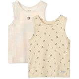 LIEWOOD Mini Peach Sea Shell / Stripe Mix Faris Printed Tank Topp 2-Pack