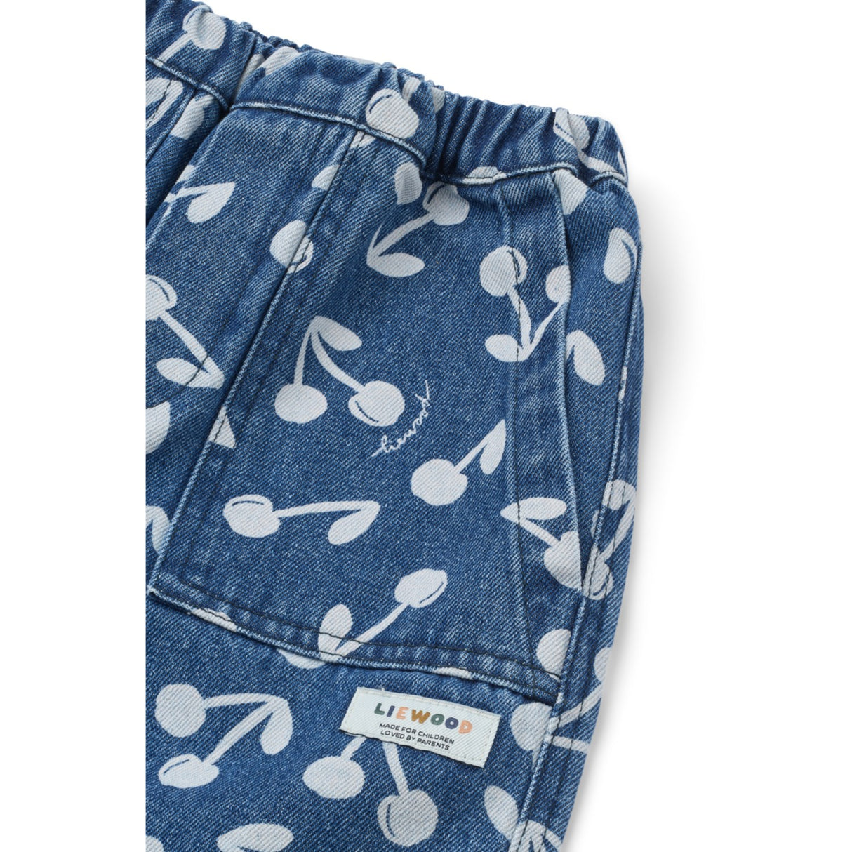 LIEWOOD Cherry Blossom / Medium Blue Denim Cesar Printed Denim Byxor