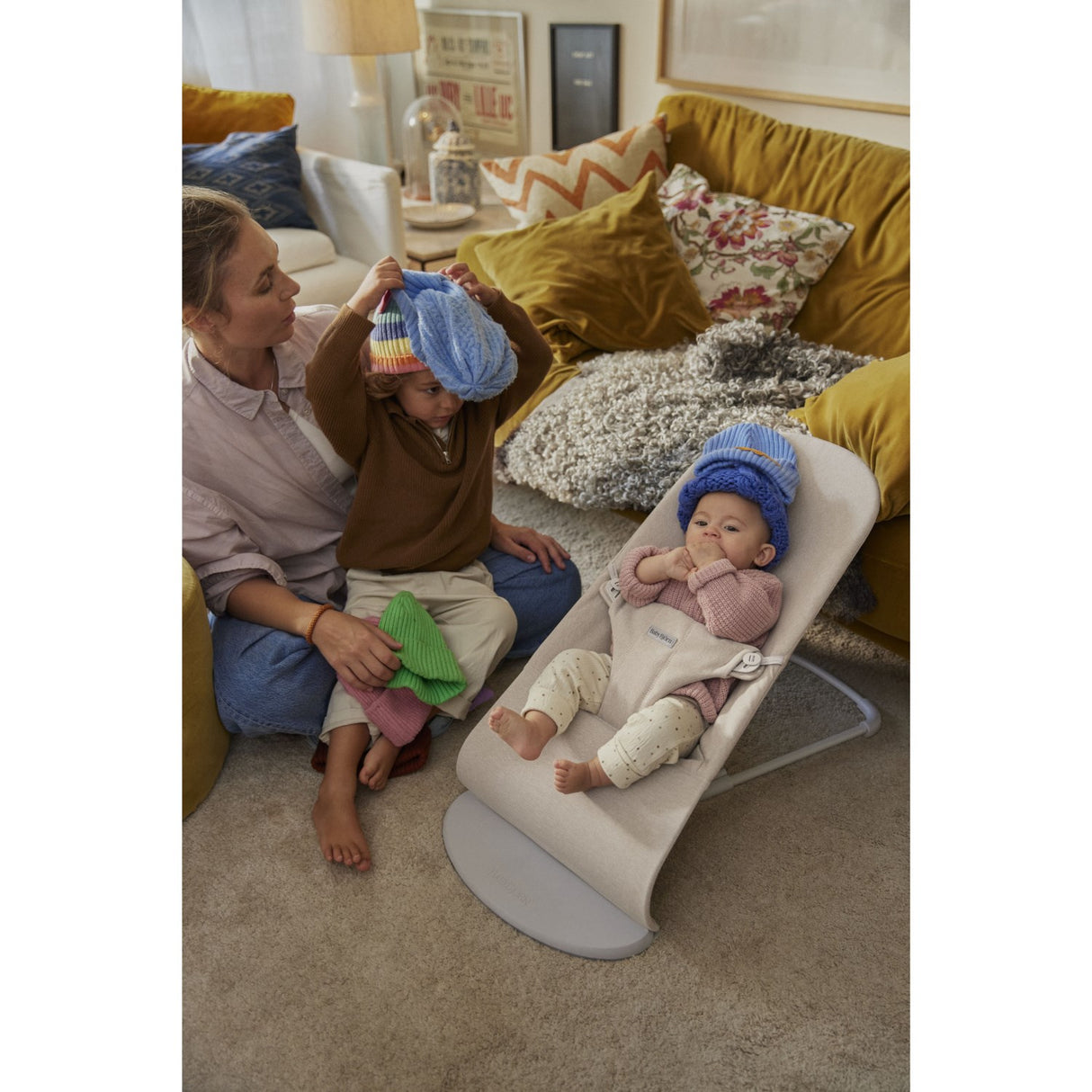 BabyBjörn Light Beige Skråstol Bliss - Vævet Mélange