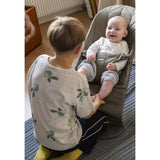 BabyBjörn Dark Green Skråstol Bliss - Vævet, Blomsterbladsquilt