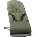 BabyBjörn Dark Green Skråstol Bliss - Vævet, Blomsterbladsquilt