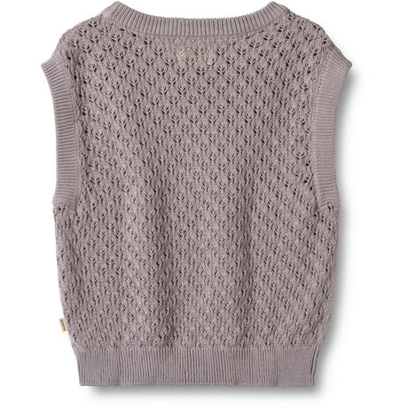 Wheat Dusty Purple Stickad Väst Saga