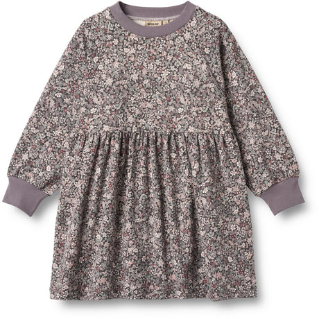 Wheat Purple Stone Flowers Jersey Klänning L/S Dorthea
