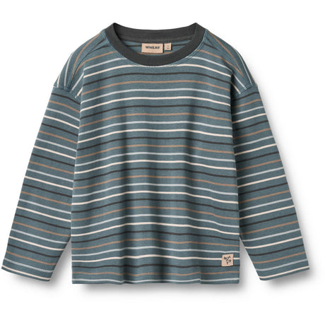 Wheat Blue Multi Stripe Blus Hans