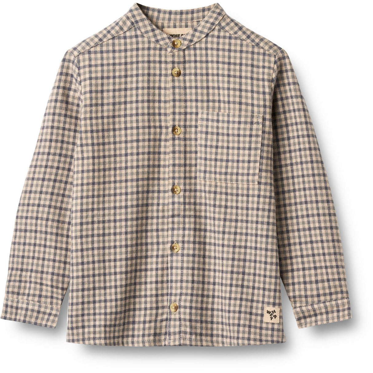 Wheat Blue Check Skjorta L/S Willum