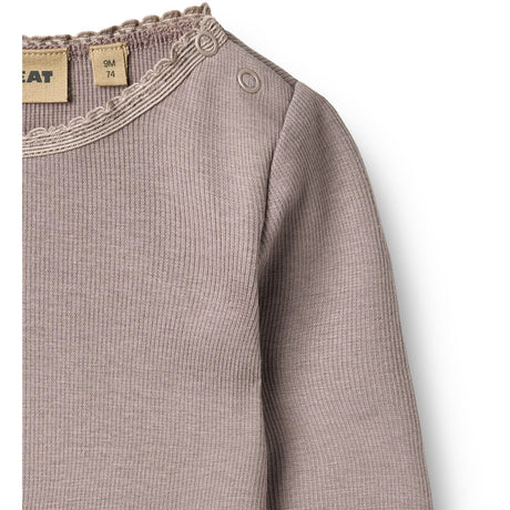 Wheat Dusty Purple Rib Blus Reese