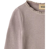 Wheat Dusty Purple Rib Blus Reese