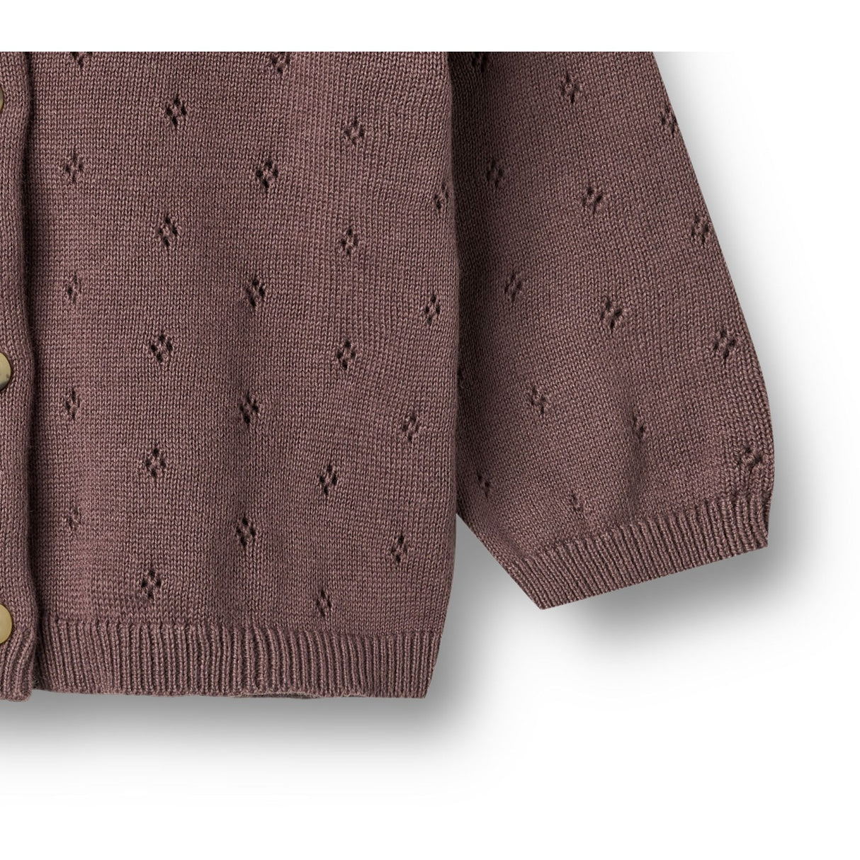 Wheat Plum Stickad Cardigan Maia