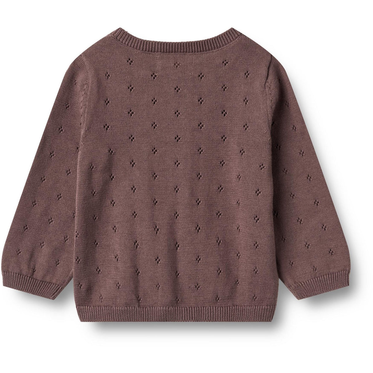 Wheat Plum Stickad Cardigan Maia