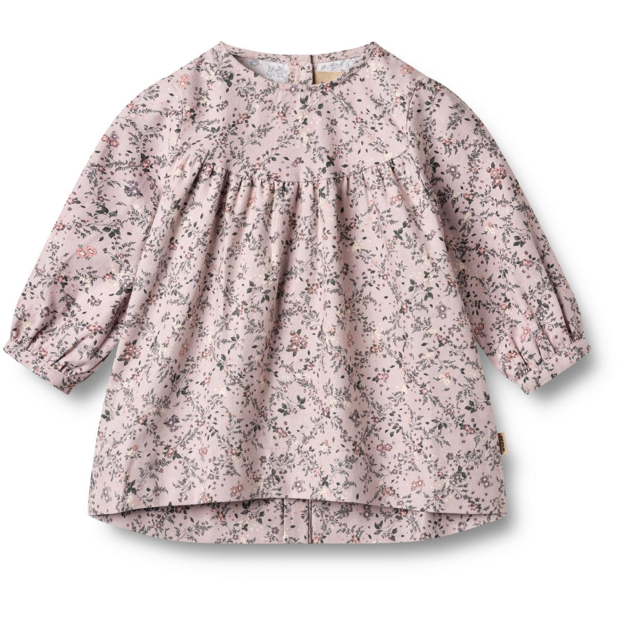 Wheat Lilac Checked Flowers Klänning L/S Fenja