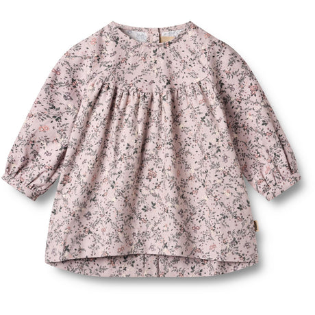 Wheat Lilac Checked Flowers Klänning L/S Fenja