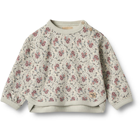 Wheat Slightly Green Flowers Sweatshirt L/S Emery