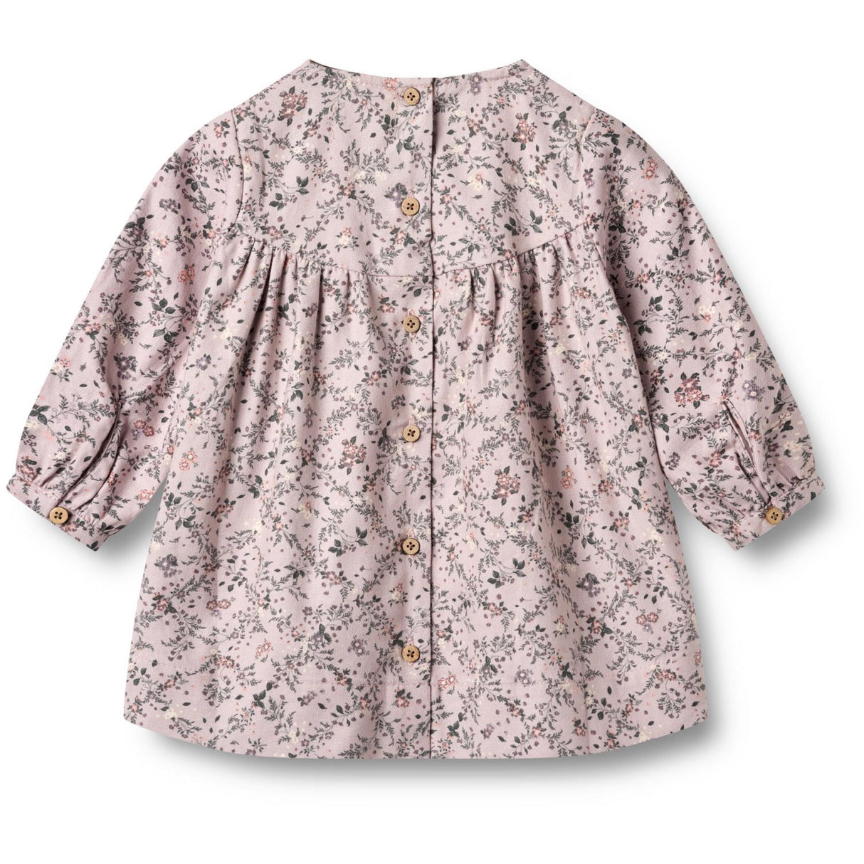 Wheat Lilac Checked Flowers Klänning L/S Fenja