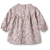 Wheat Lilac Checked Flowers Klänning L/S Fenja