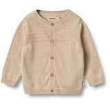 Wheat Warm Sand Stickad Cardigan Sofus
