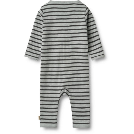 Wheat Soft Blue Stripe Byxdress L/S Dusty