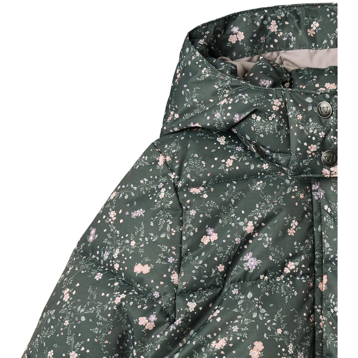 Wheat Forest Lake Checked Flowers Puffer Jacka Karla