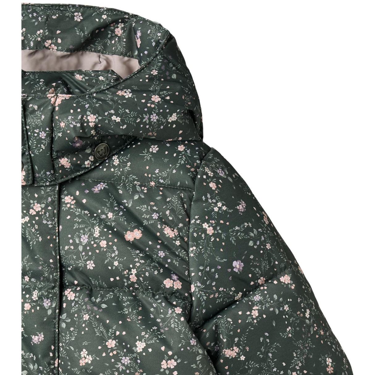 Wheat Forest Lake Checked Flowers Puffer Jacka Karla