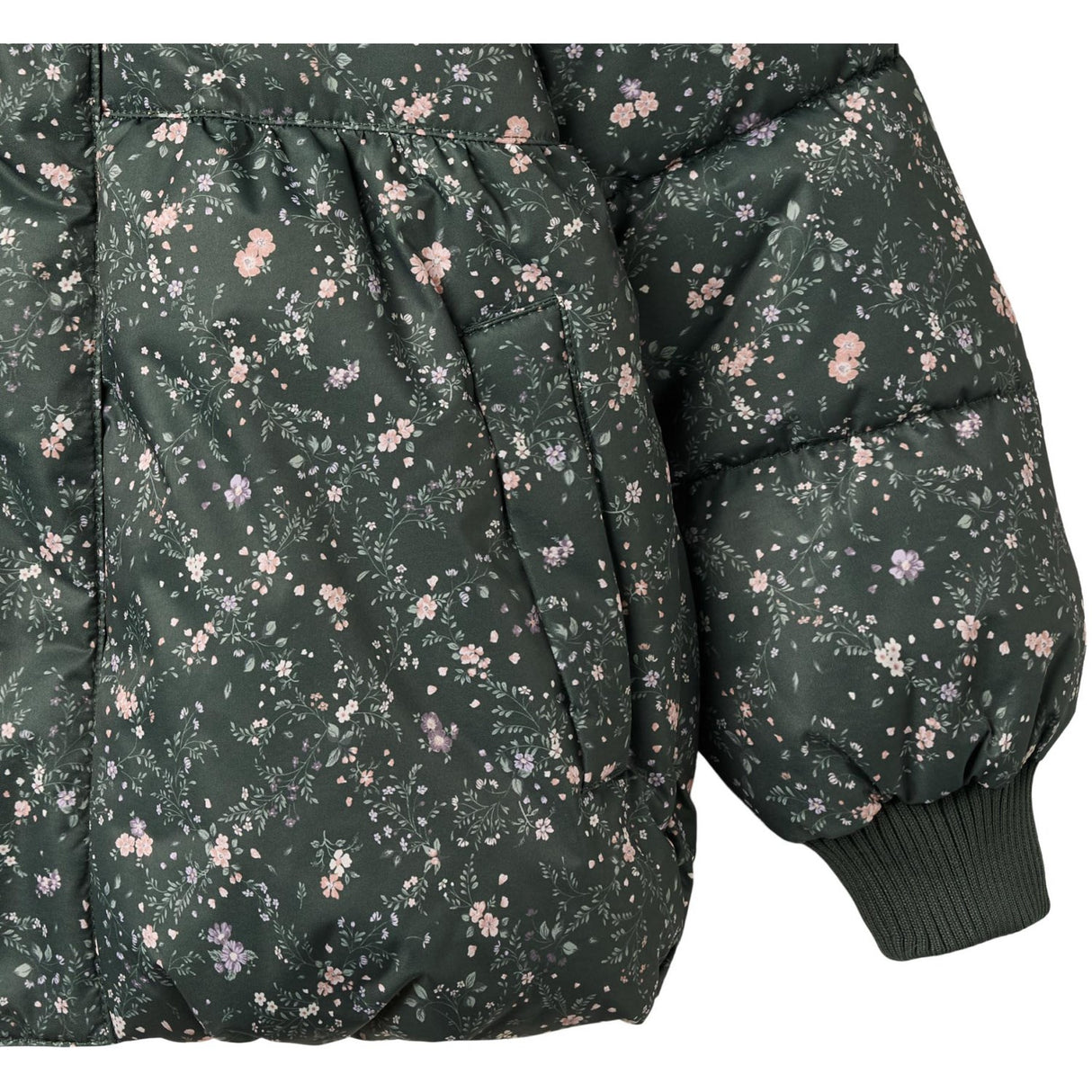 Wheat Forest Lake Checked Flowers Puffer Jacka Karla