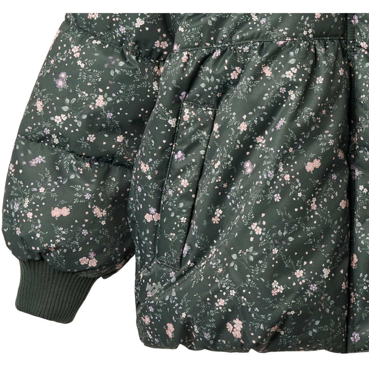 Wheat Forest Lake Checked Flowers Puffer Jacka Karla