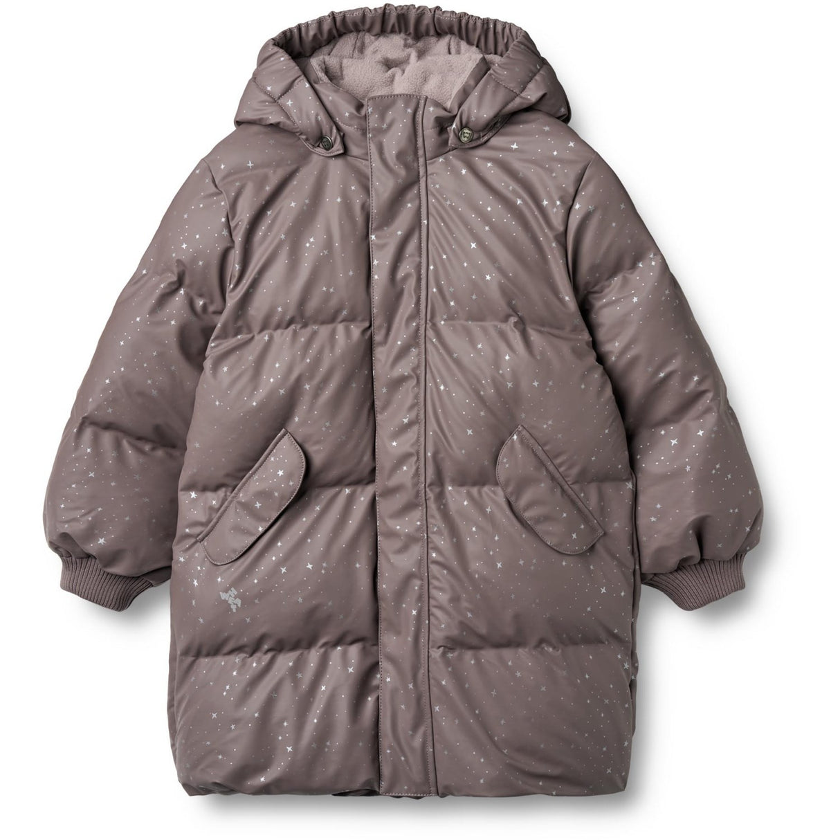 Wheat Purple Stone Stars PU Puffer Jacka Coast