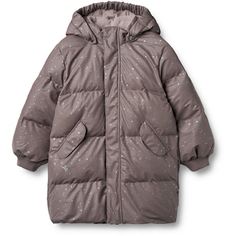 Wheat Purple Stone Stars PU Puffer Jacka Coast