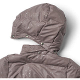 Wheat Purple Stone Stars PU Puffer Jacka Coast