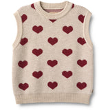 Wheat Offwhite Melange Jacquard Väst Gaby