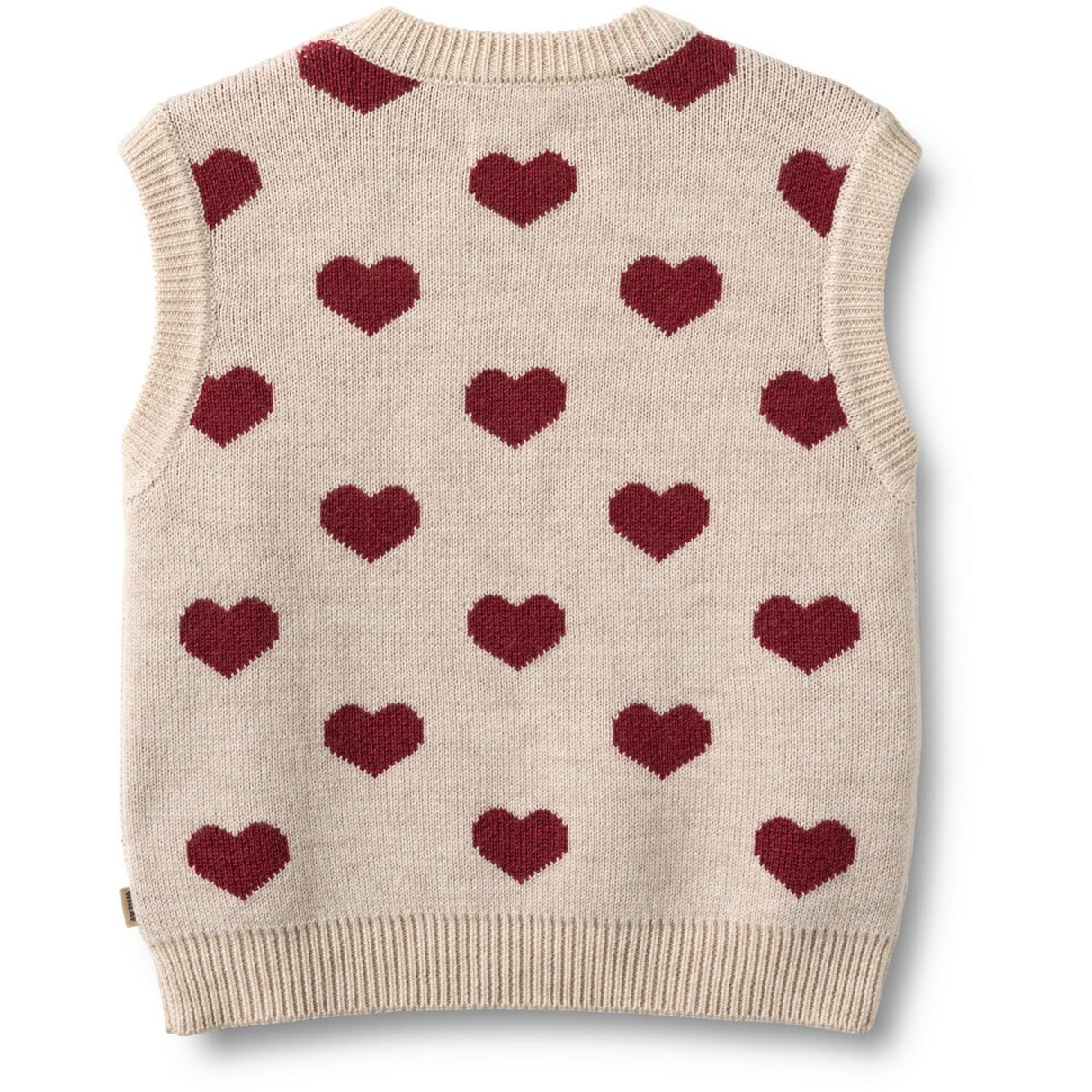 Wheat Offwhite Melange Jacquard Väst Gaby